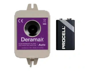 Deramax AUTO – bateriový odpuzovač kun a hlodavců (s baterií)